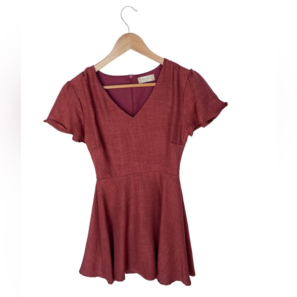 Altar’d State Red A Line Mini Dress